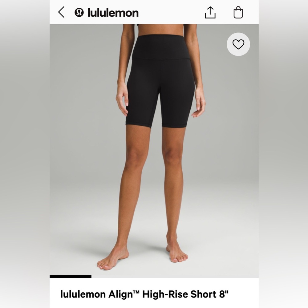 Lululemon HR Align Shorts Size 6